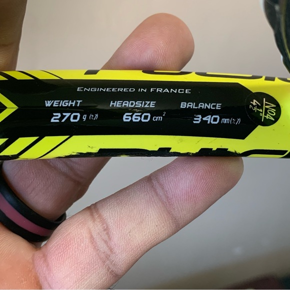 Babolat Pulsion 105 Tennis Racket Yellow Black Racquet 102.3 sq in Head-size - Picture 4 of 8